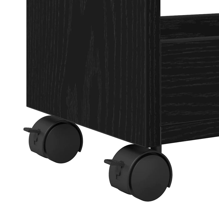 Dulap cu roata Stejar Negru 60 x 22 x 79 cm - WALTI WALTI