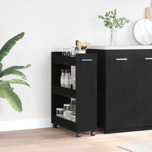 Dulap cu roata Stejar Negru 60 x 22 x 79 cm - WALTI WALTI