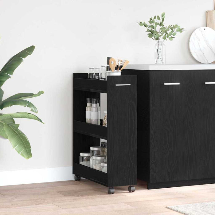 Dulap cu roata Stejar Negru 60 x 22 x 79 cm - WALTI WALTI