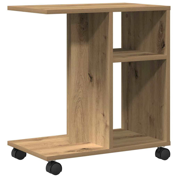 Masă laterală stejar artizanal 50 x 30 x 55 cm Lemn compozit - WALTI WALTI