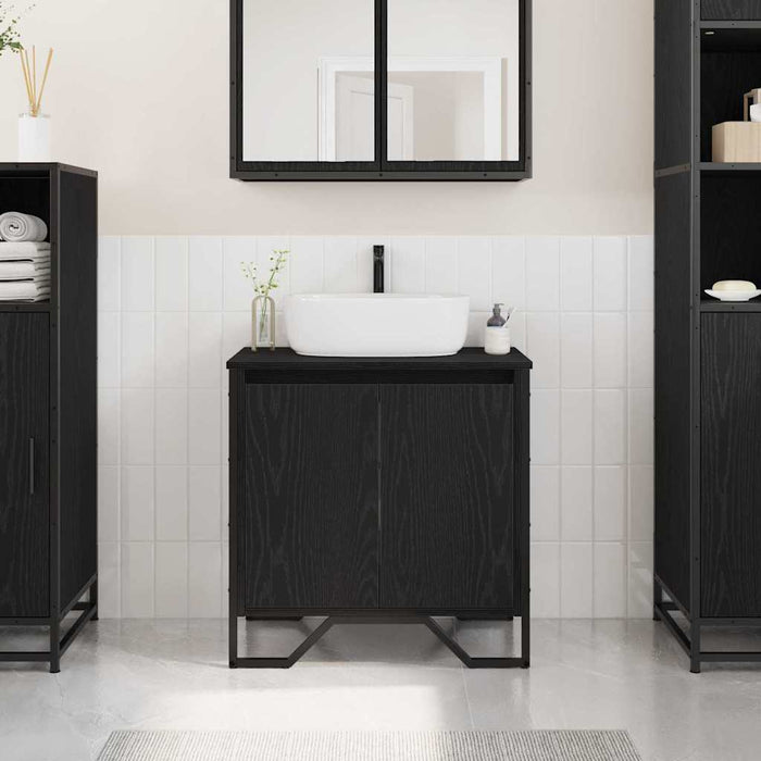 Dulap pentru Chiuvetă cu ușă Stejar Negru 60 x 35 x 60 cm - WALTI WALTI