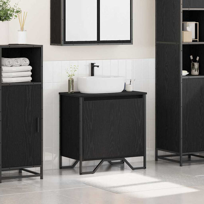 Dulap pentru Chiuvetă cu ușă Stejar Negru 60 x 35 x 60 cm - WALTI WALTI