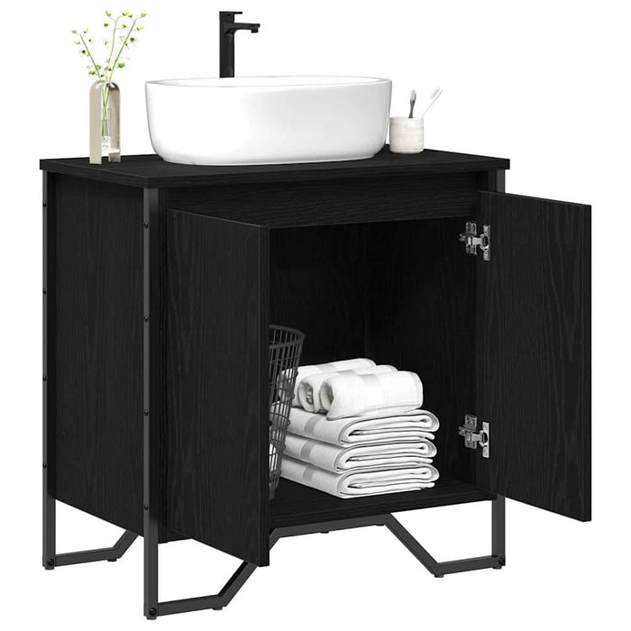 Dulap pentru Chiuvetă cu ușă Stejar Negru 60 x 35 x 60 cm - WALTI WALTI
