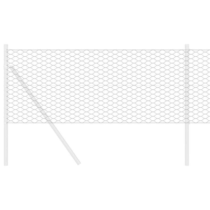 Gard hexagonal Gri 0.6 x 10 m Oțel - WALTI WALTI