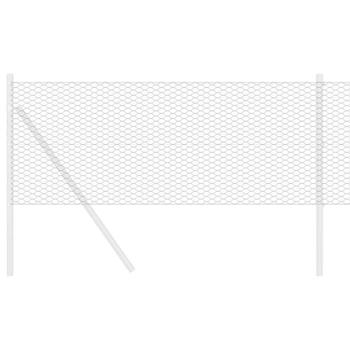 Gard hexagonal Gri 0.8 x 50 m Oțel - WALTI WALTI