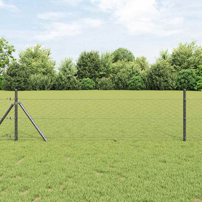 Gard hexagonal Gri 1 x 50 m Oțel - WALTI WALTI