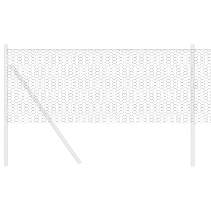 Gard hexagonal Gri 0.5 x 100 m Oțel - WALTI WALTI