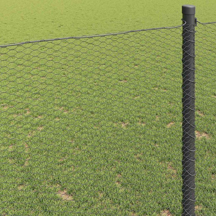 Gard hexagonal Gri 1 x 100 m PVC - WALTI WALTI