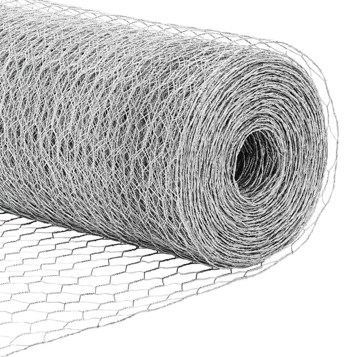 Gard hexagonal Argintiu 0,4 x 10 m Oțel galvanizat - WALTI WALTI