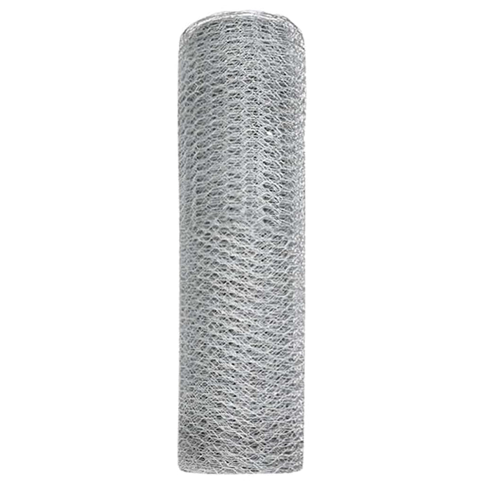 Gard hexagonal Argintiu 0,8 x 25 m Oțel galvanizat - WALTI WALTI
