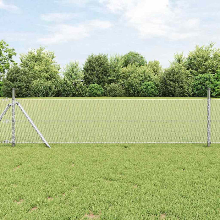 Gard hexagonal Argintiu 0,8 x 100 m Oțel galvanizat - WALTI WALTI