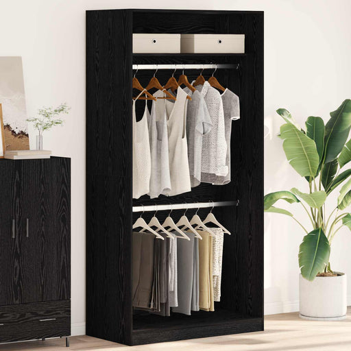 Dulap cu raft Stejar Negru 100 x 50 x 200 cm Lemn compozit - WALTI WALTI
