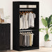 Dulap cu raft Stejar Negru 100 x 50 x 200 cm Lemn compozit - WALTI WALTI