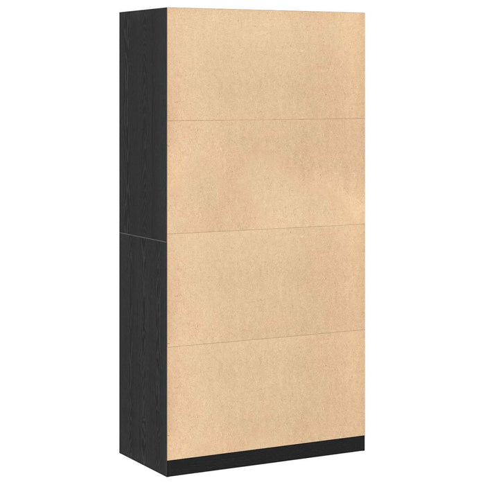 Dulap cu raft Stejar Negru 100 x 50 x 200 cm Lemn compozit - WALTI WALTI