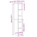 Dulap cu raft Stejar negru 30 x 50 x 200 cm Lemn compozit - WALTI WALTI