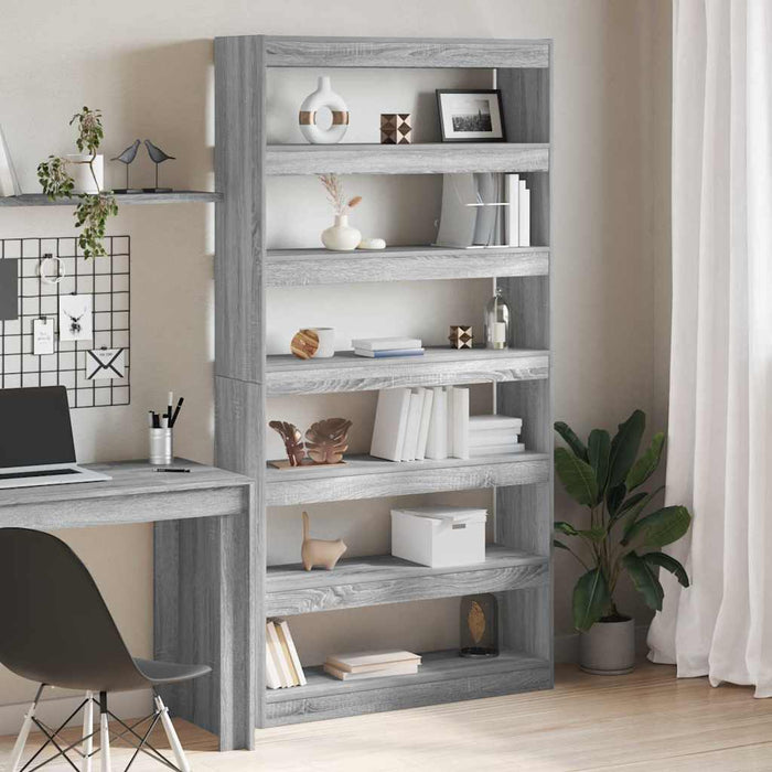 Dulap pentru cărți sonoma gri 100 x 30 x 198 cm Lemn compozit - WALTI WALTI