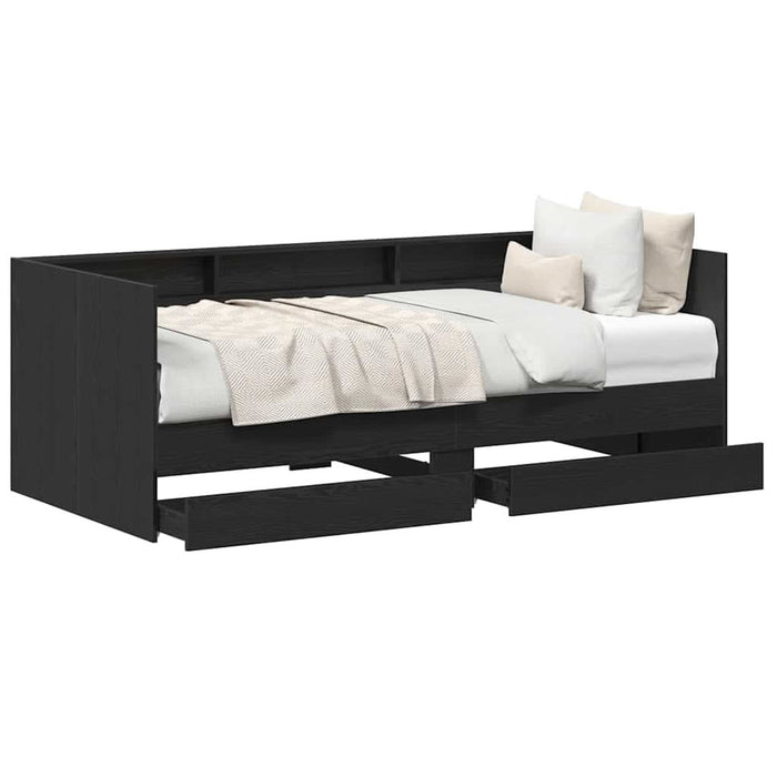Pat de zi Gri 90 x 200 cm Lemn compozit - WALTI WALTI