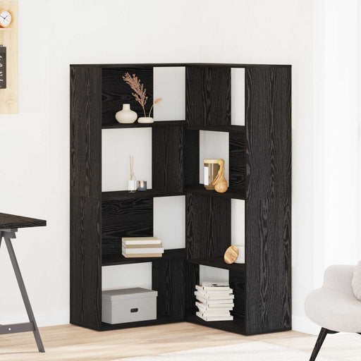 Dulap 6 niveluri 85 x 85 x 140 cm Lemn compozit Stejar Negru - WALTI WALTI