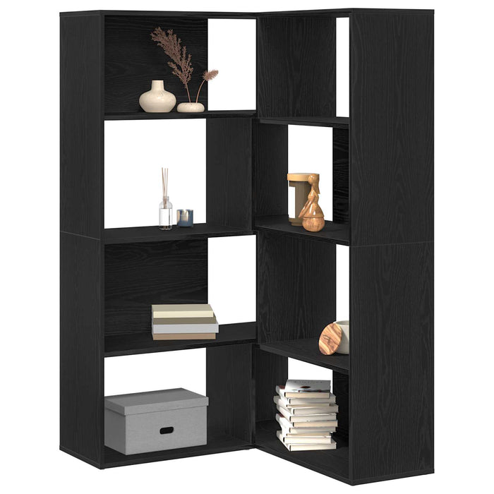 Dulap 6 niveluri 85 x 85 x 140 cm Lemn compozit Stejar Negru - WALTI WALTI
