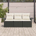 Set de canapele pentru grădină 3 pcs Negru 196 x 62 x 85cm - WALTI WALTI