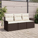 Set de canapele pentru grădină 3 pcs Maro 196 x 62 x 85cm - WALTI WALTI