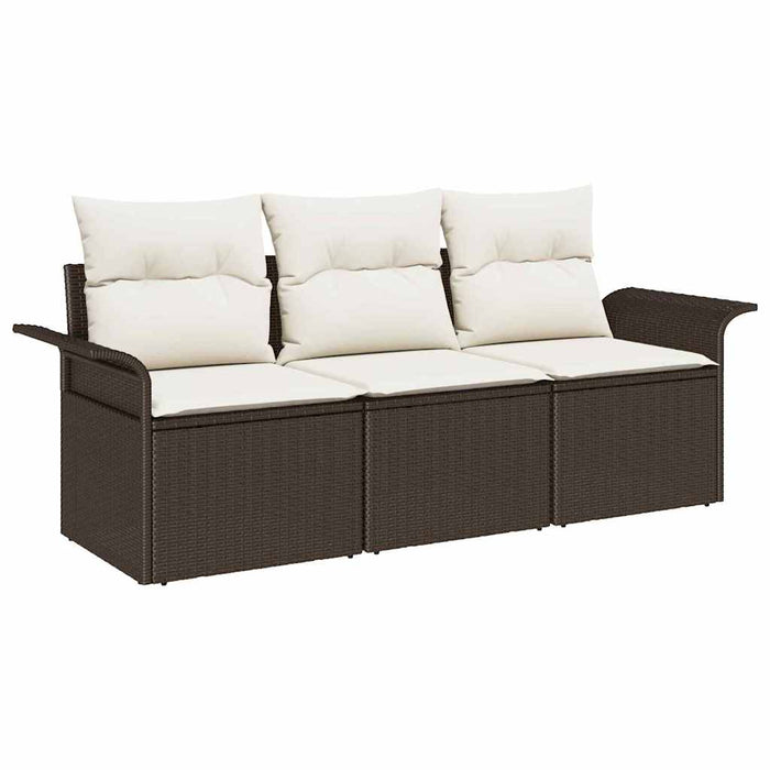 Set de canapele pentru grădină 3 pcs Maro 196 x 62 x 85cm - WALTI WALTI
