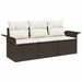 Set de canapele pentru grădină 3 pcs Maro 196 x 62 x 85cm - WALTI WALTI