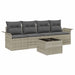 Set de canapele pentru grădină 5 pcs Gri deschis Rattan poli - WALTI WALTI