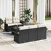 Set de canapele pentru grădină 6 pcs Negru Rattan poli - WALTI WALTI