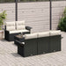Set de canapele pentru grădină 6 pcs Negru Rattan poli - WALTI WALTI