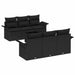 Set de canapele pentru grădină cu pernă 7 pcs Negru poliratan - WALTI WALTI