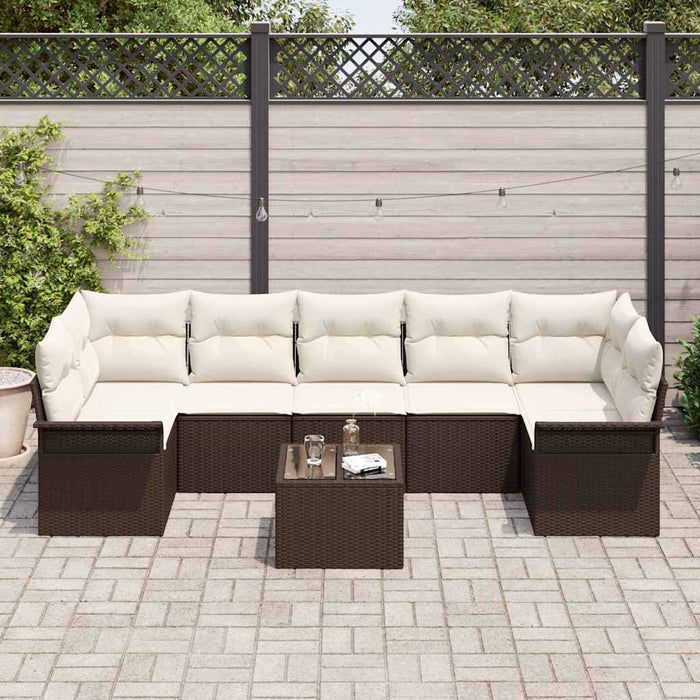 Set de canapele pentru grădină 8 pcs Maro Rattan poli - WALTI WALTI