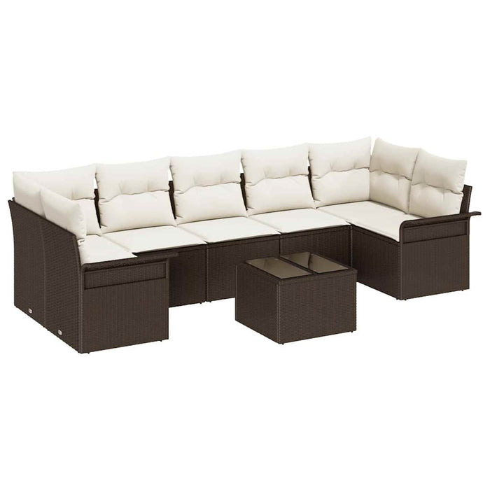 Set de canapele pentru grădină 8 pcs Maro Rattan poli - WALTI WALTI