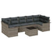 Set de canapele pentru grădină 8 pcs Gri Rattan poli - WALTI WALTI