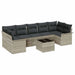Set de canapele pentru grădină 8 pcs Gri deschis Rattan poli - WALTI WALTI