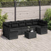 Set de canapele pentru grădină 8 pcs Negru Rattan poli - WALTI WALTI