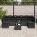 Set de canapele pentru grădină 8 pcs Negru Rattan poli - WALTI WALTI