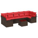 Set de canapele pentru grădină 8 pcs Maro poliratan - WALTI WALTI
