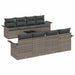 Set de canapele pentru grădină 9 pcs Gri Rattan poli - WALTI WALTI