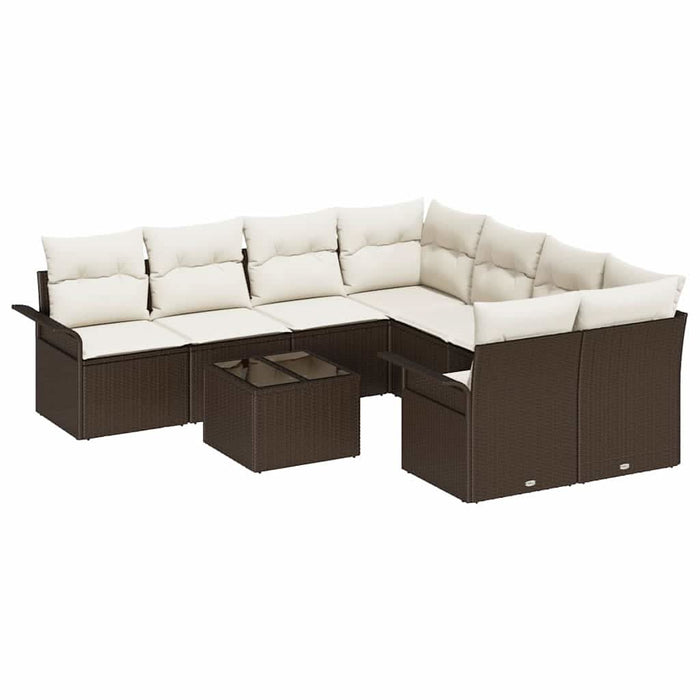 Set de canapele pentru grădină 9 pcs Maro Rattan poli - WALTI WALTI