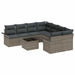Set de canapele pentru grădină 9 pcs Gri Rattan poli - WALTI WALTI