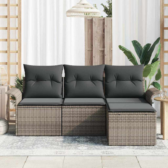 Set de canapele pentru grădină 4 pcs Gri 55 x 55 x 37cm - WALTI WALTI