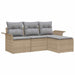 Set de canapele pentru grădină 4 pcs Bej 55 x 55 x 37cm - WALTI WALTI