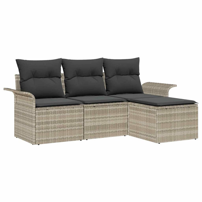 Set de canapele pentru grădină 4 pcs Gri 55 x 55 x 37cm - WALTI WALTI