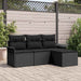 Set de canapele pentru grădină 4 pcs Negru 55 x 55 x 37cm - WALTI WALTI