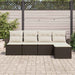Set de canapele pentru grădină cu pernă 5 pcs Maro Rattan poli - WALTI WALTI