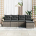 Set de canapele pentru grădină cu pernă 5 pcs Gri Rattan poli - WALTI WALTI