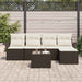 Set de canapele pentru grădină cu pernă 6 pcs Maro Rattan poli - WALTI WALTI