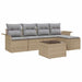 Set de canapele pentru grădină cu pernă 6 pcs Bej Rattan poli - WALTI WALTI