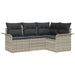 Set de canapele pentru grădină 4 pcs Gri deschis Rattan poli - WALTI WALTI